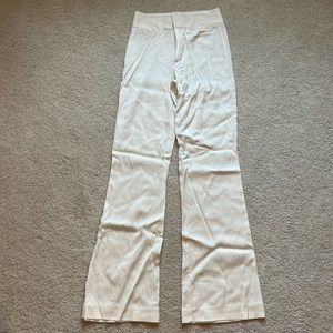 Zara Cream White Satin/Silk Pants